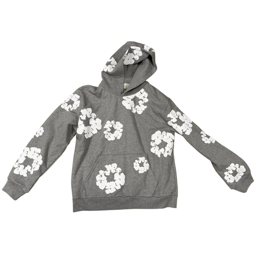 Denim Tears Cotton Wreath Sweatshirt Hoodie Gray, Size L